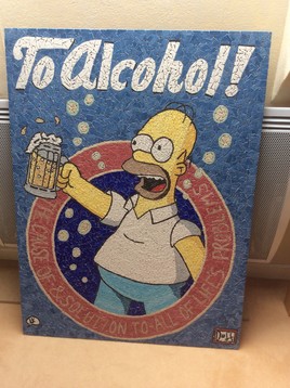 homer simpson. TO ALCOHOL !!! (mosaique)