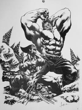 Hulk vs Wolverine .