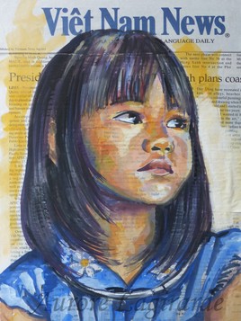 Portrait petite fille du Vietnam