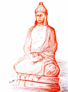 Bouddha méditant / Drawing Meditating Buddha