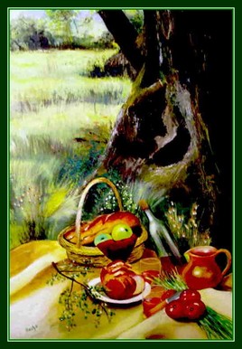 Pic-nic sous l'olivier