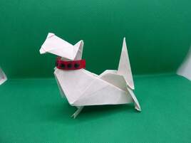 Chien Scottish en origami