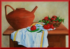 Pegarra, piments, tomates