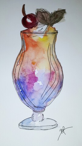 Cocktail d'aquarelle