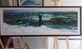 Phare de Nividic en mer d'Iroise..