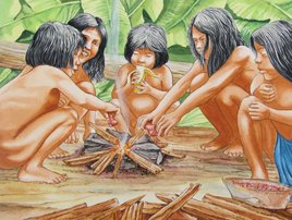 Amazonie, repas d'enfants