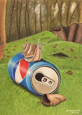 L escargot a un message