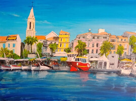 sanary - acrylique sur toile 80cm x 60cm