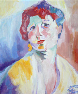 Portrait de femme d'après Derain - Copy, Feminine portrait, according to Derain