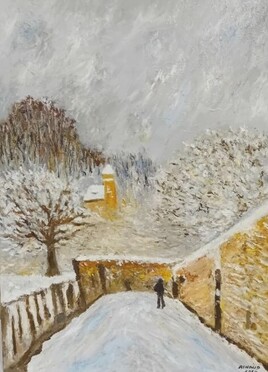 La neige à Louveciennes (d'ap A.Sisley)