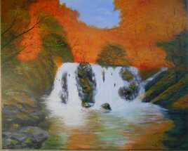 chutes d'eaux en automne