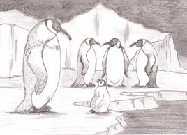 Banquise aux pinguoins
