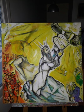 Mo&iuml;se recevant les tables de la loi