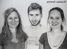 Portraits dessin - 3 visages