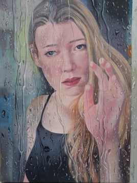 Jour de pluie. 80/60 cm
