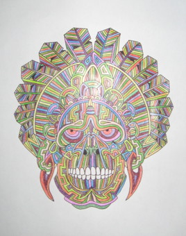Crâne de guerrier aztec