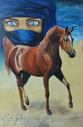 Fils du désert - cheval pur sang arabe grand format