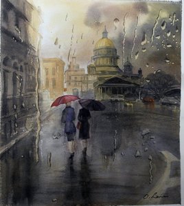 St Pétersbourg sous la pluie