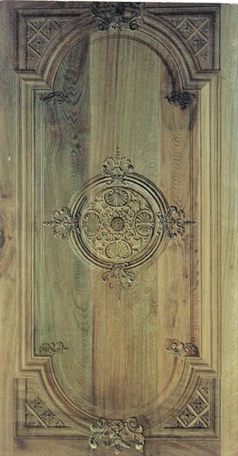 fausse boiserie de chene en trompe l'oeil