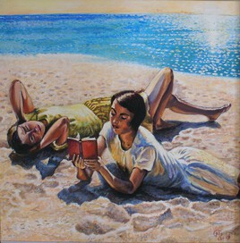 lecture sur la plage