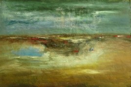 Paysage sous la Lune