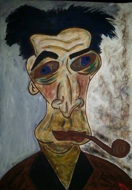 Portrait avec une pipe