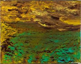 Lagon en cr&eacute;puscule