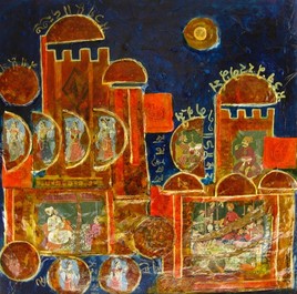 Ja&iuml;pur by night.