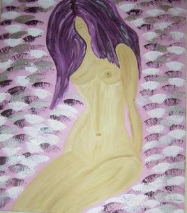 Nu a la chevelure violette 2