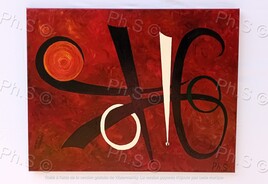 n 7 figure sur fond marron 70/90