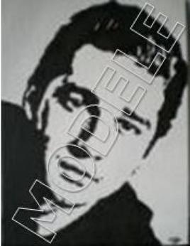 Shia Labeouf (Transformers) -Portrait-Stencil-Acrylique-Toile (canvas)