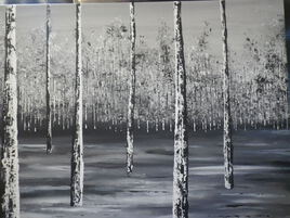 for&ecirc;t noir et blanc