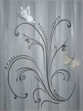 Arabesque sur fond gris