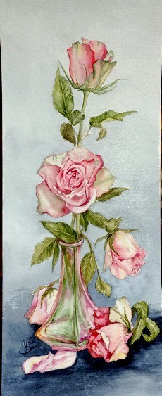 Les 3 roses rose