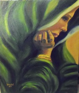 woman in green