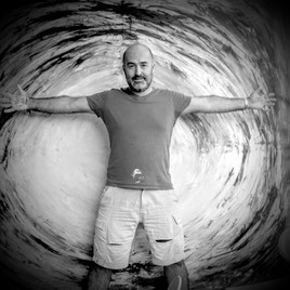 Spirale noir et blanc 200 x200