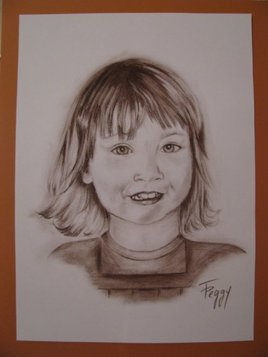 portrait fillette au sépia