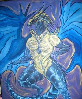 Sylvalavie - l'homme dragon bleu