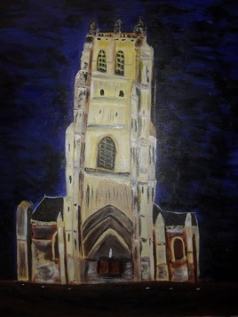 Cathédrale d'Aire Sur La Lys de nuit