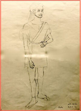 Homme debout nu 1/3, Charles / Drawing A standing naked man, Charles