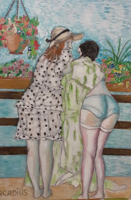 Jeunes filles au balcon