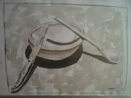 couteau et cuill&egrave;re en bois