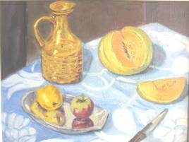 Nature morte au melon