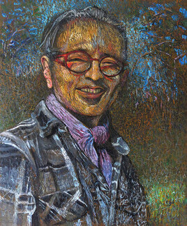 Autoportrait aux lunettes rouges