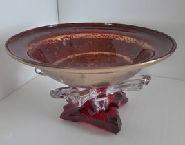 Coupe en verre rouge