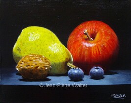 Fruits en clair-obscur