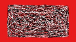 peinture abstraite / abstract painting - ref. 082  (162x97cm)