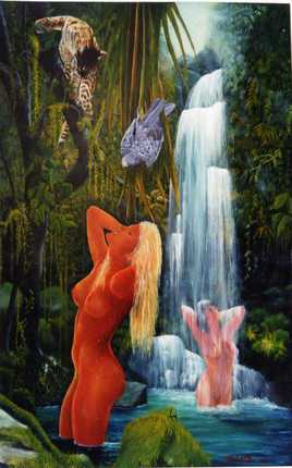 femme dans le paradis