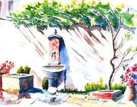 Fontaine à Villecroze en Provence 