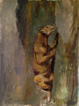 lionne d'apr&egrave;s Delacroix